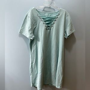 New York and company lace up the front dress